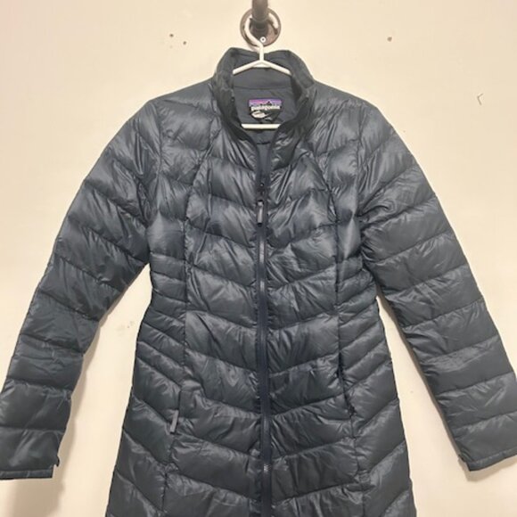 Women's Patagonia Jacket Slate Blue Mid Length (to thigh) Size M - Picture 2 of 4